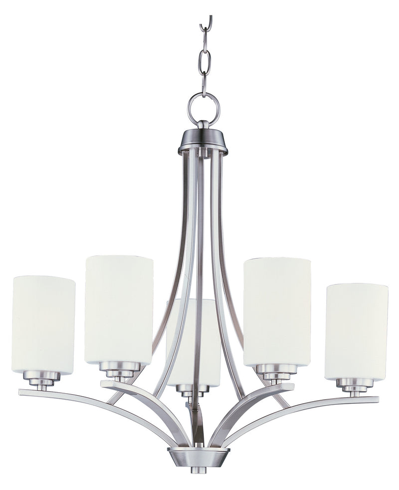 Maxim 20035SWSN Five Light Chandelier, Satin Nickel