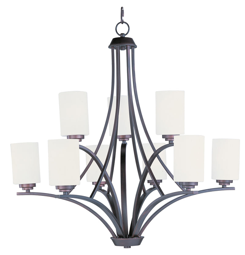 Maxim 20036SWOI Nine Light Chandelier, Oil Rubbed Bronze