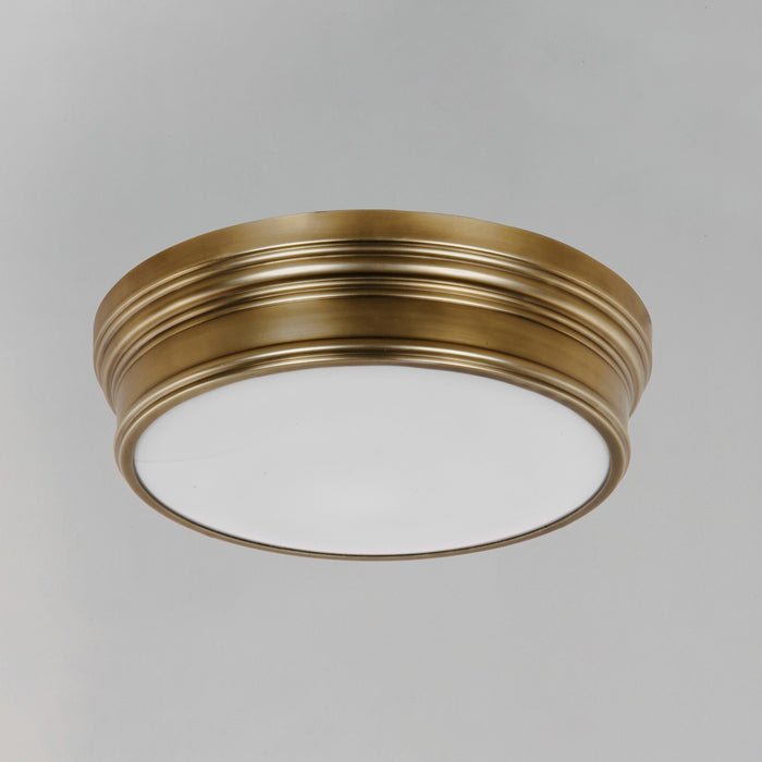 Maxim 22371SWNAB Three Light Flush Mount, Natural Aged Brass