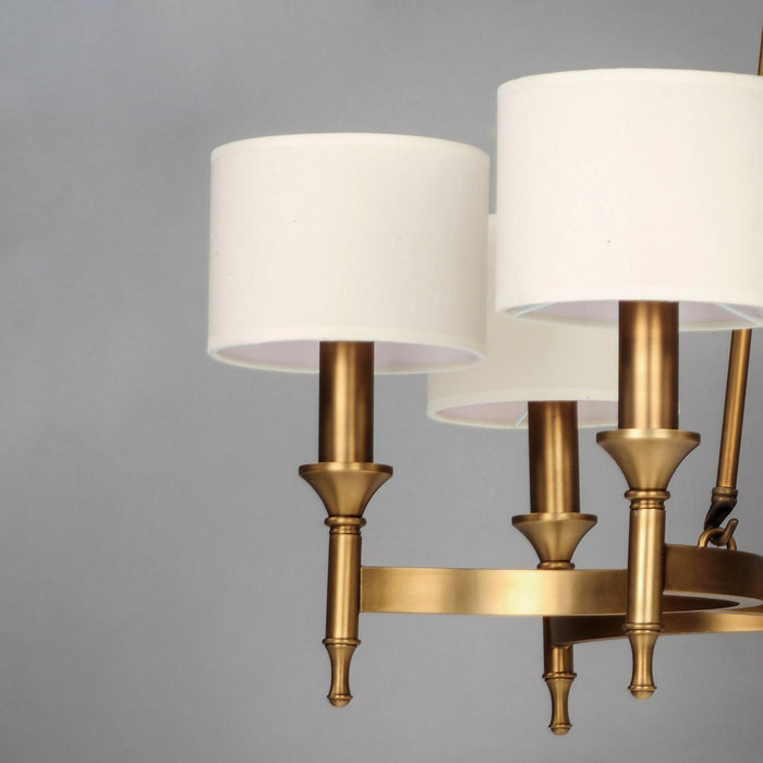 Maxim 22375OMNAB Six Light Chandelier, Natural Aged Brass
