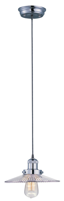 Maxim 25045CLPN One Light Pendant, Polished Nickel