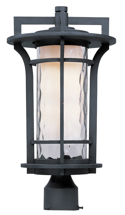 Maxim 30480WGBO One Light Outdoor Pole/Post Lantern, Black Oxide