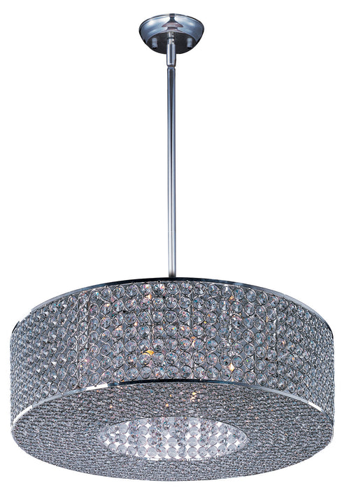 Maxim 39896BCPS Ten Light Pendant, Plated Silver