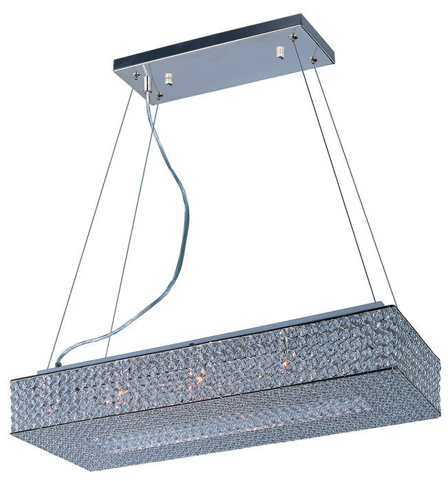 Maxim 39898BCPS Ten Light Chandelier, Plated Silver