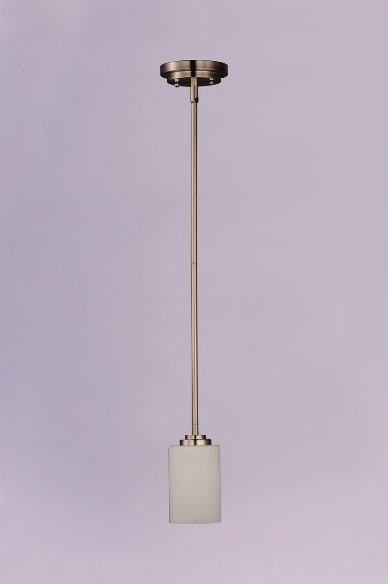 Maxim 90030SWSN One Light Mini Pendant, Satin Nickel