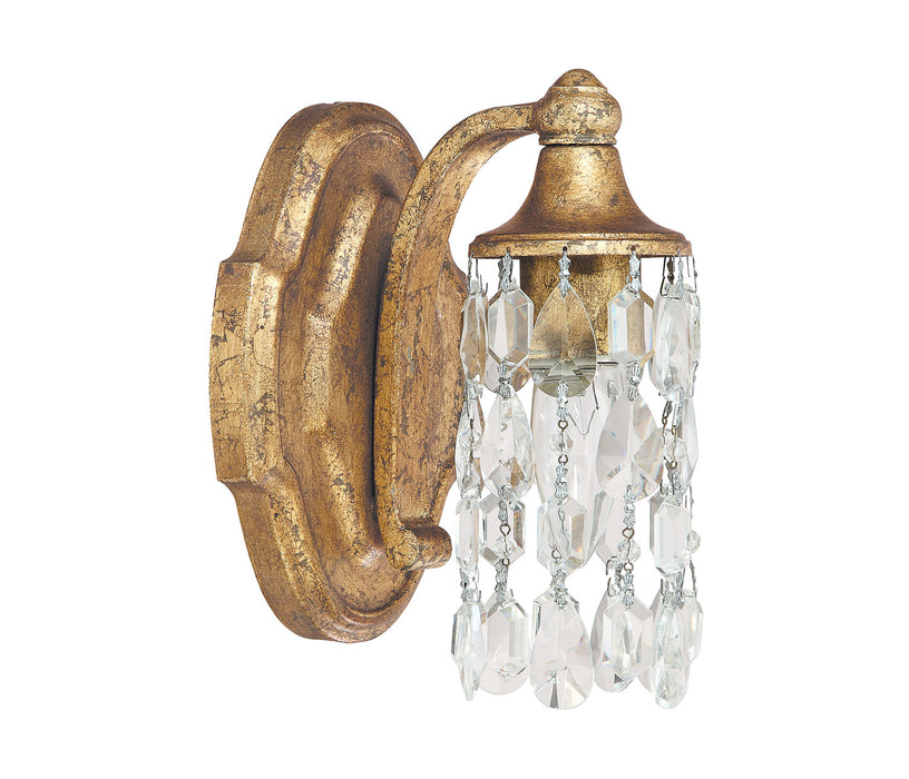 Capital Lighting 8521AG-CR One Light Wall Sconce, Antique Gold