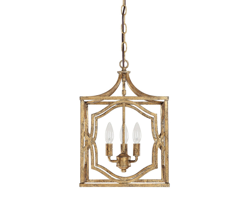 Capital Lighting 9481AG Three Light Foyer, Antique Gold
