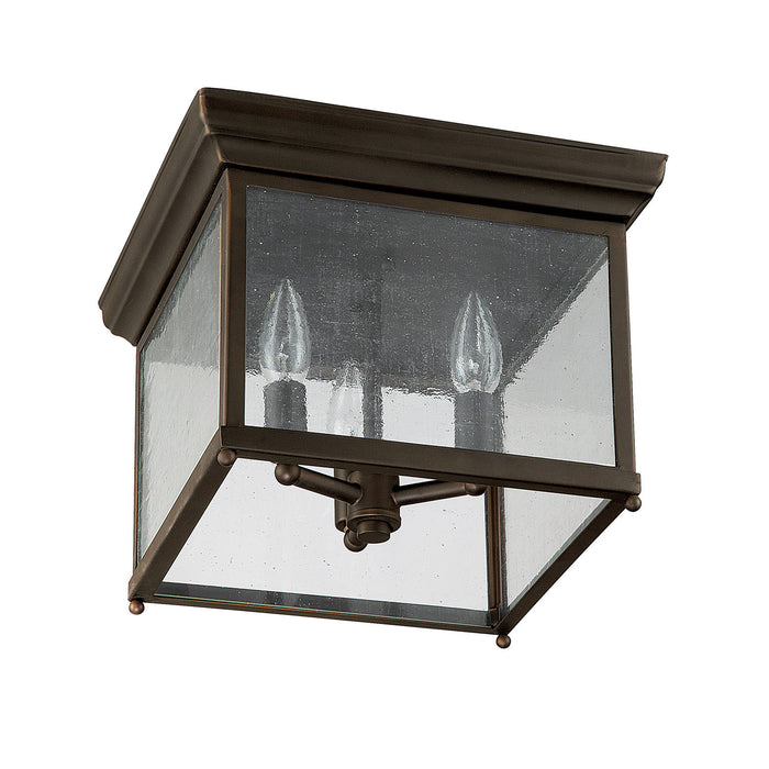 Capital Lighting 9546OB Three Light Outdoor Flush Mount, Old Bronze