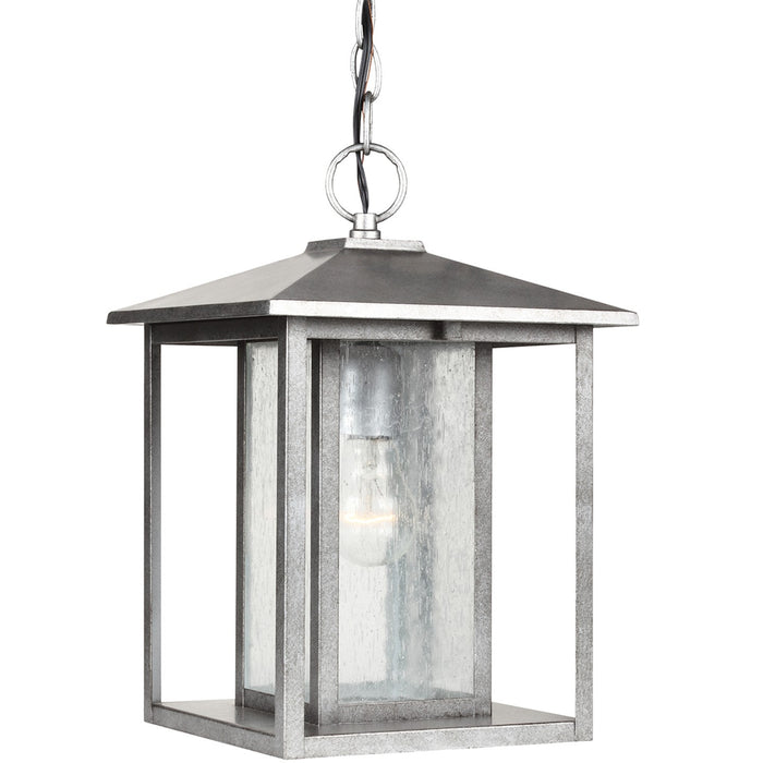 Generation Lighting 62027-57 One Light Outdoor Pendant, Weathered Pewter