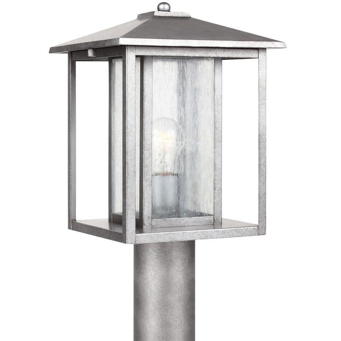 Generation Lighting 82027-57 One Light Outdoor Post Lantern, Weathered Pewter