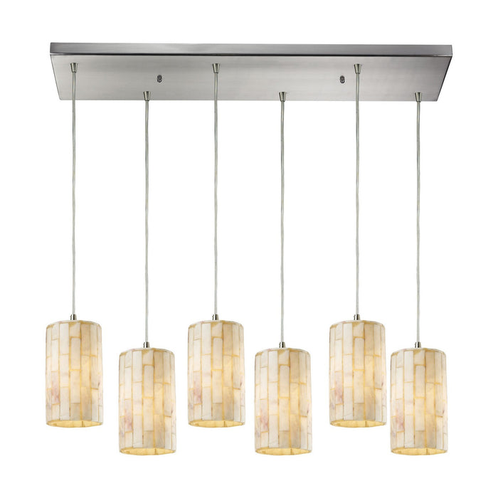 ELK Home 10147/6RC Six Light Pendant, Satin Nickel
