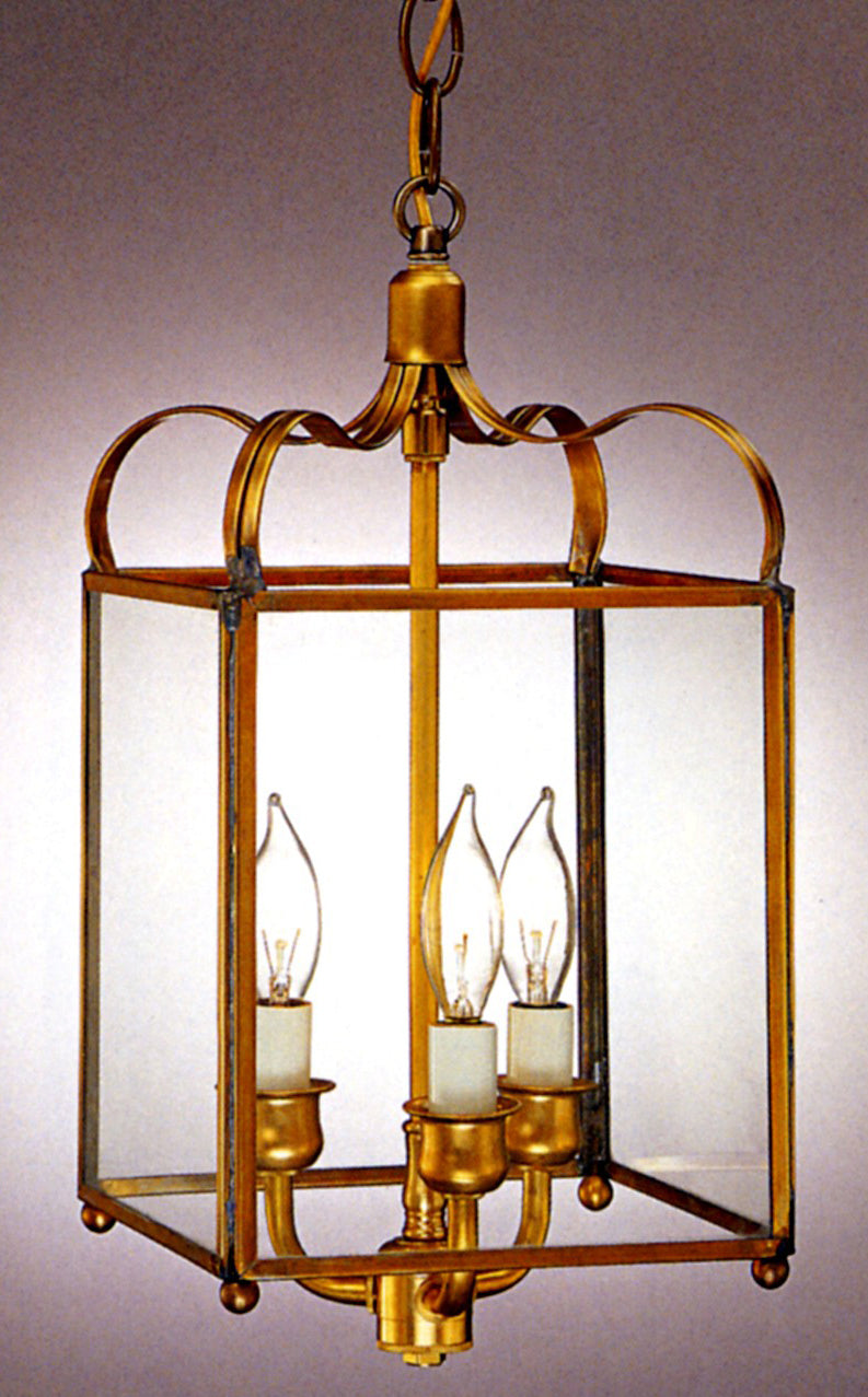 Genie House 13313ABC Three Light Pendant, Antique Brass