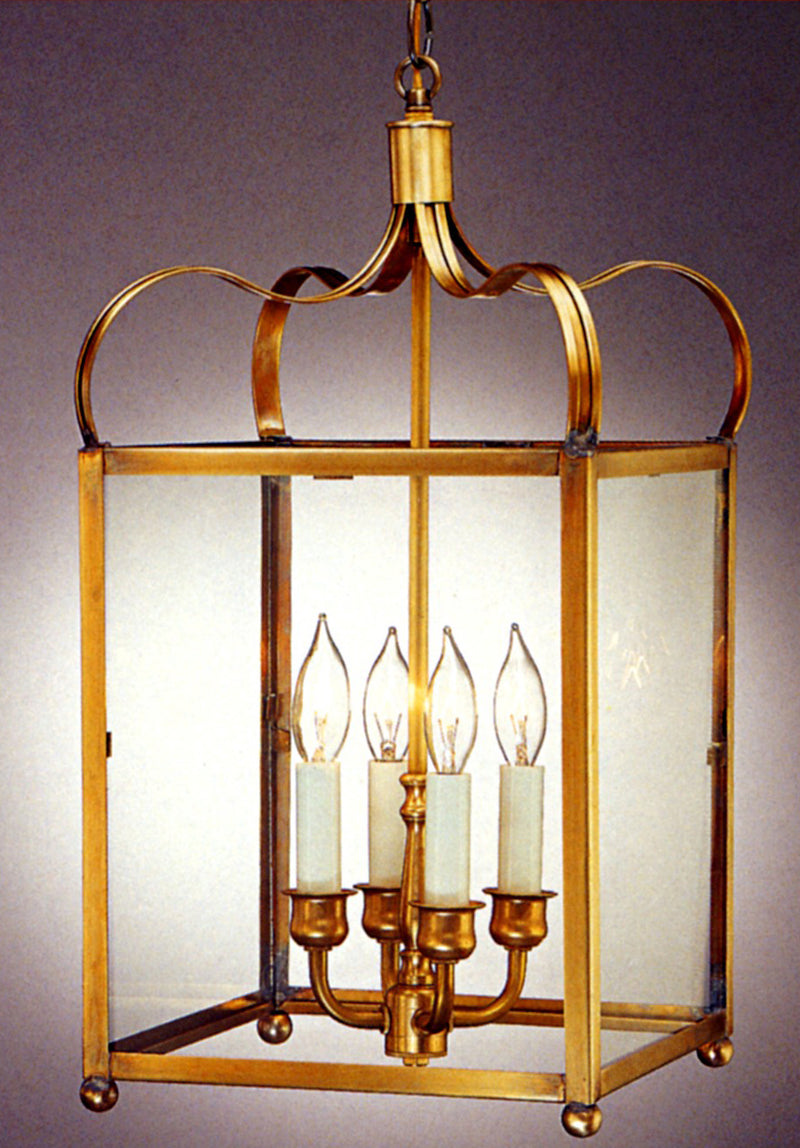 Genie House 13323ABC Four Light Pendant, Antique Brass