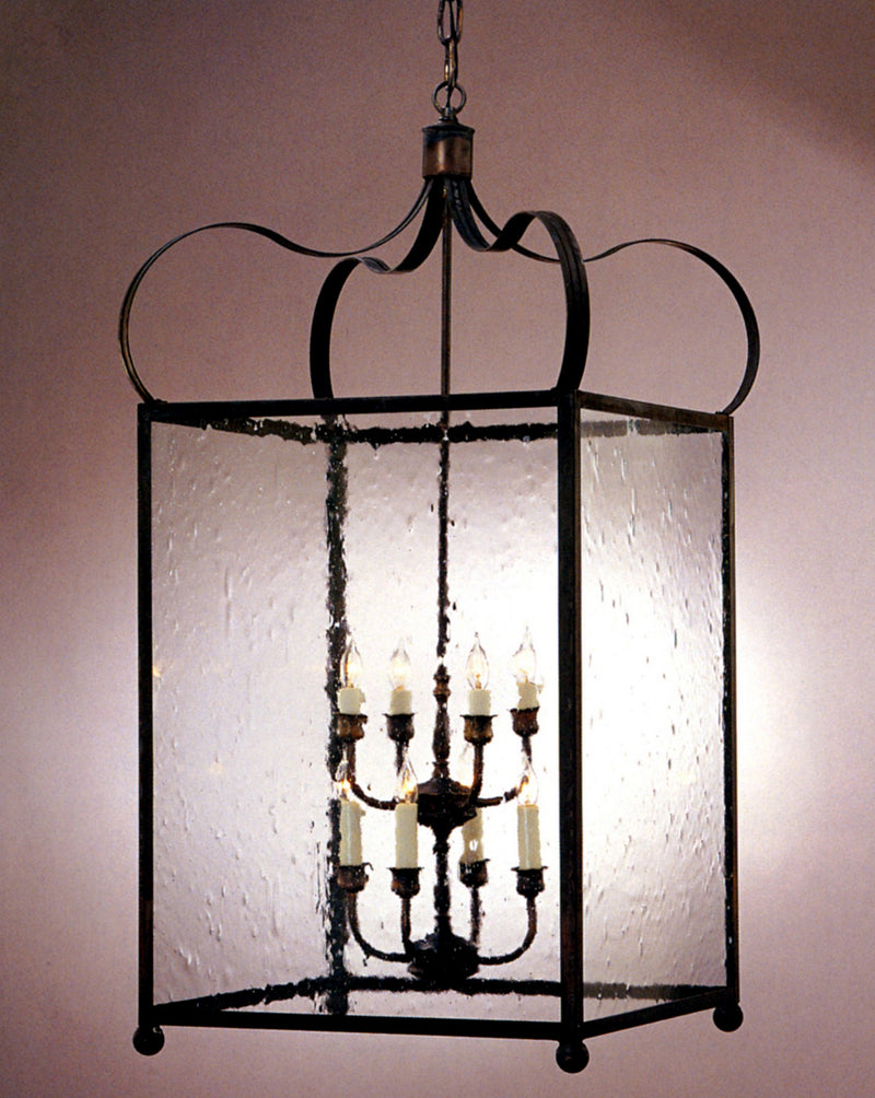 Genie House 13353DBSS Eight Light Pendant, Dark Brass