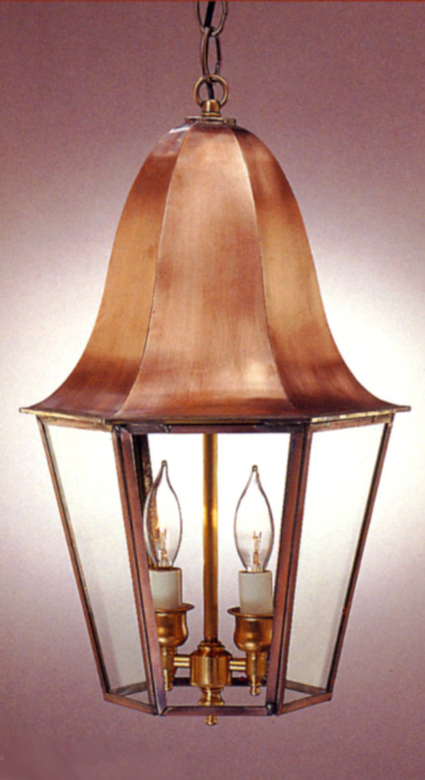 Genie House 15313ACC Two Light Pendant, Antique Copper