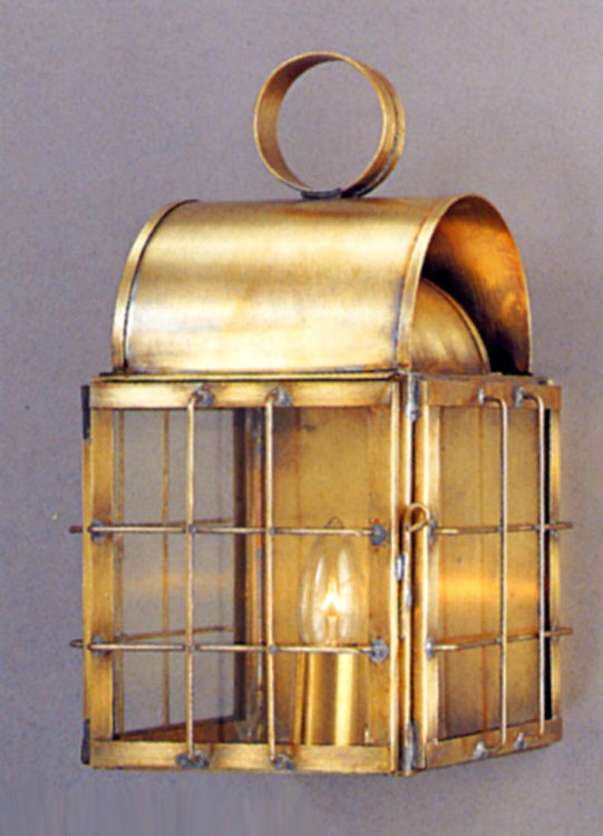 Genie House 30111ABC One Light Wall Mount, Antique Brass
