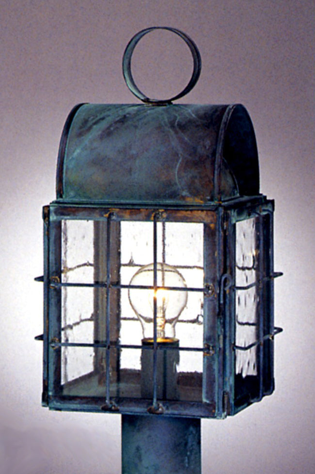 Genie House 30112VGSS One Light Post Mount, Verdi Green