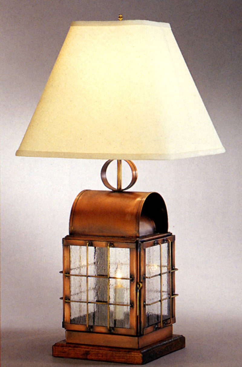 Genie House 30117ACS Three Light Portable Lamp, Antique Copper