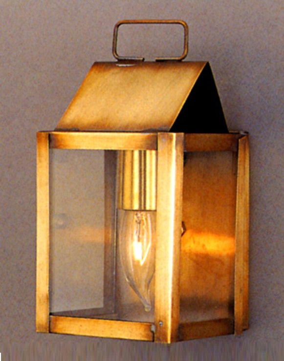 Genie House 31101ABC One Light Wall Mount, Antique Brass