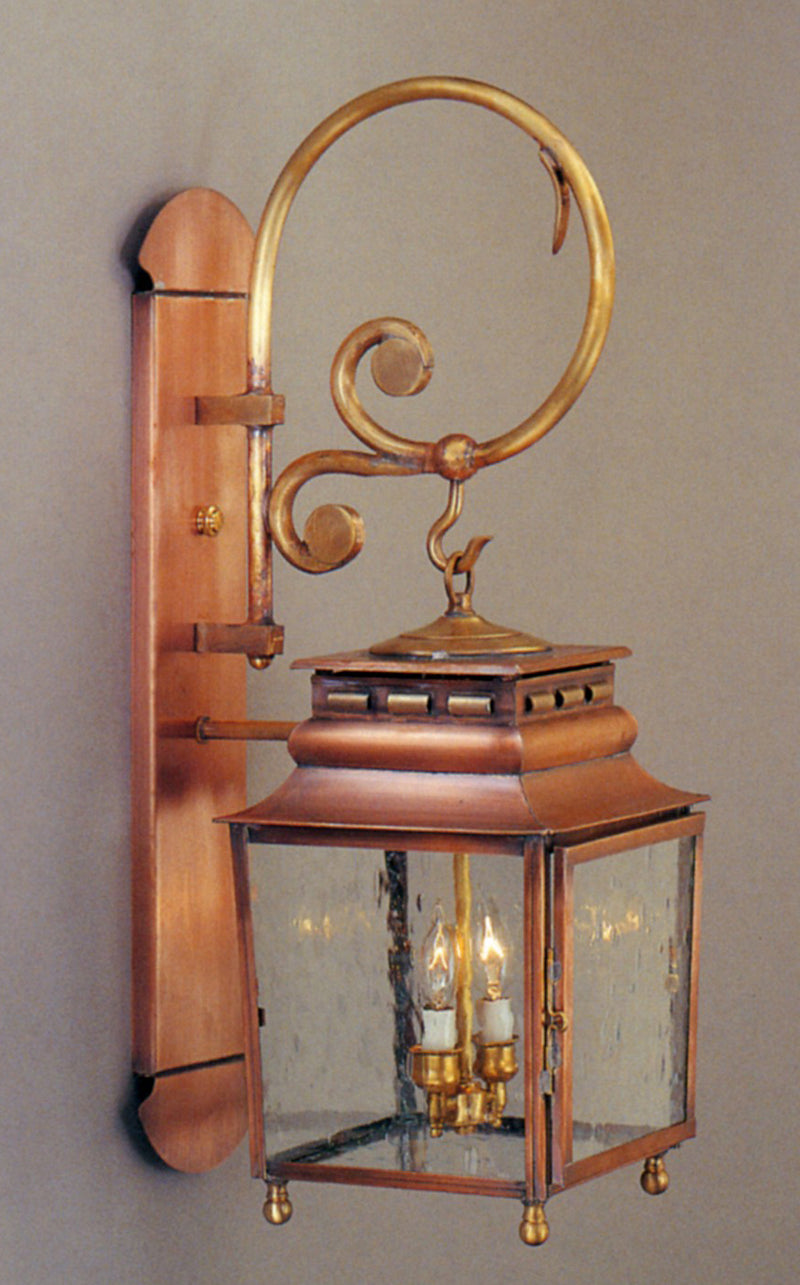 Genie House 32511ACSS Two Light Wall Mount, Antique Copper