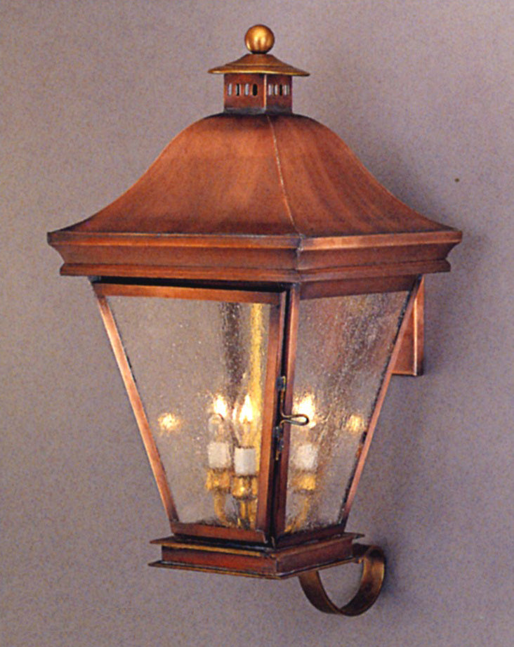 Genie House 35311ACS Three Light Wall Mount, Antique Copper