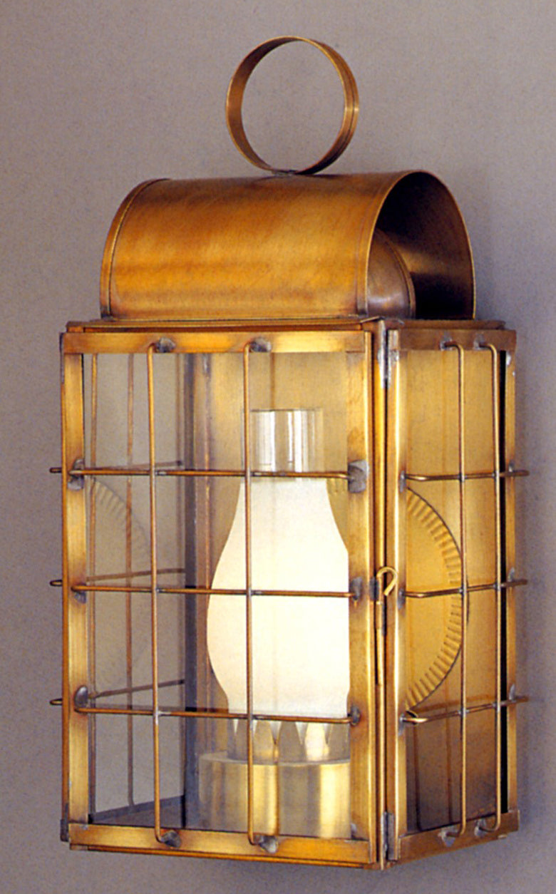 Genie House 40121ABC One Light Wall Mount, Antique Brass