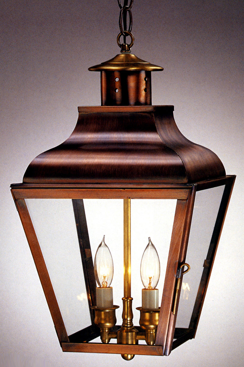 Genie House 45313ACC Two Light Pendant, Antique Copper