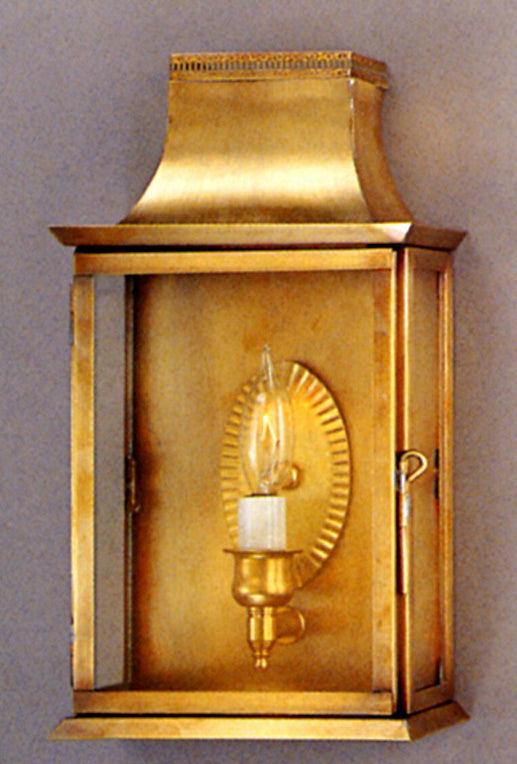 Genie House 49401ABC One Light Wall Mount, Antique Brass