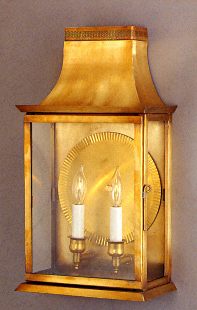 Genie House 49411ABC Two Light Wall Mount, Antique Brass