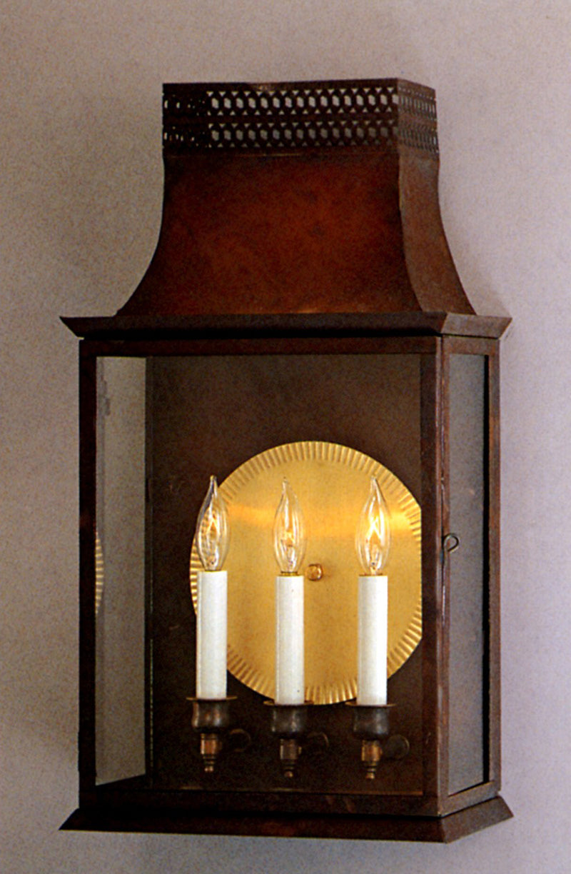 Genie House 49421DBC Three Light Wall Mount, Dark Brass