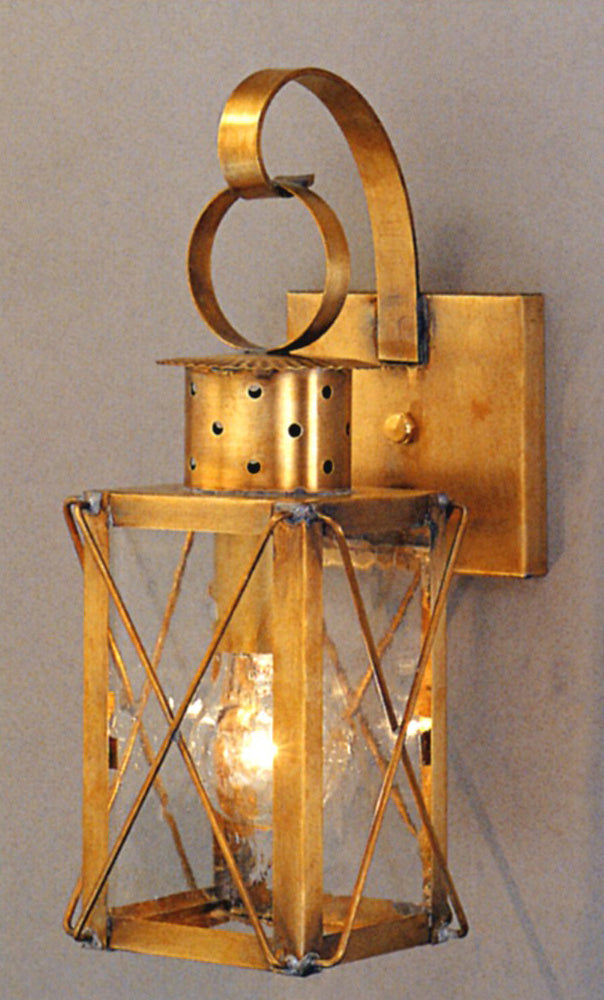 Genie House 50901ABSS One Light Wall Mount, Antique Brass