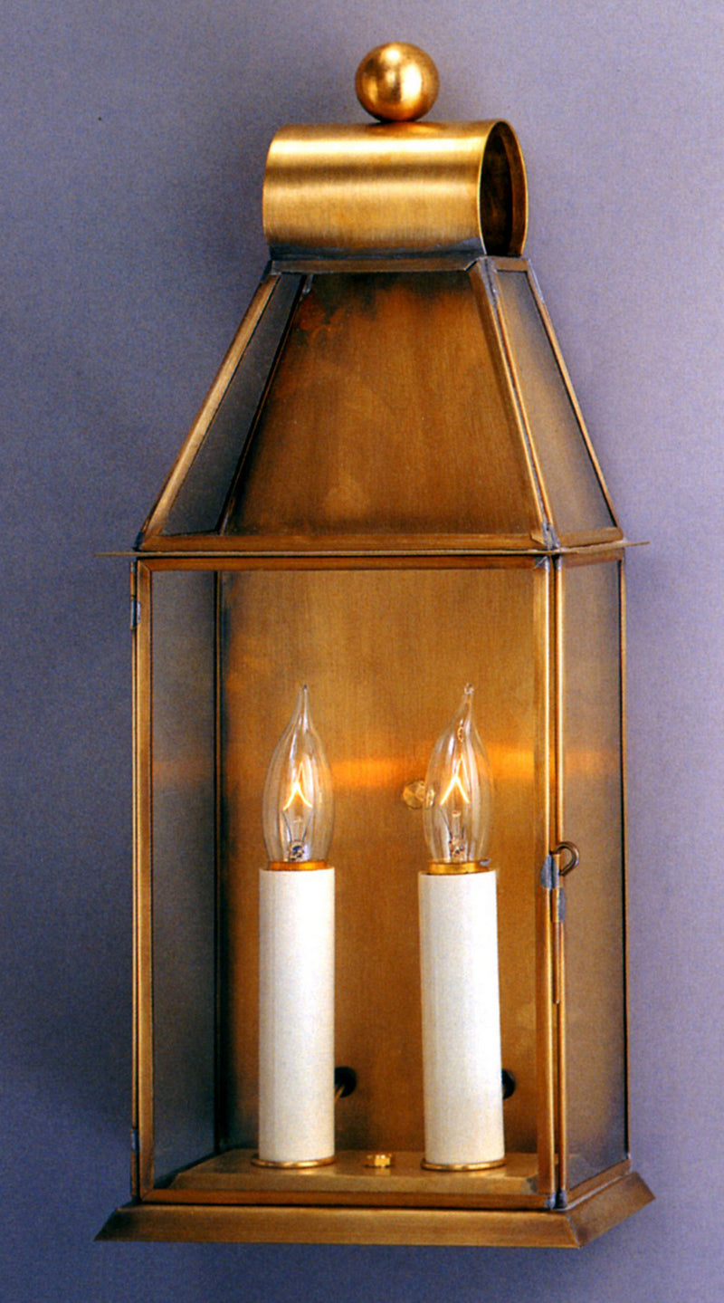 Genie House 51021ABC Two Light Wall Mount, Antique Brass