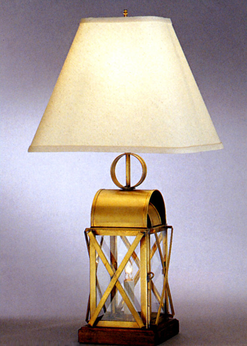 Genie House 57707ABC Two Light Portable Lamp, Antique Brass
