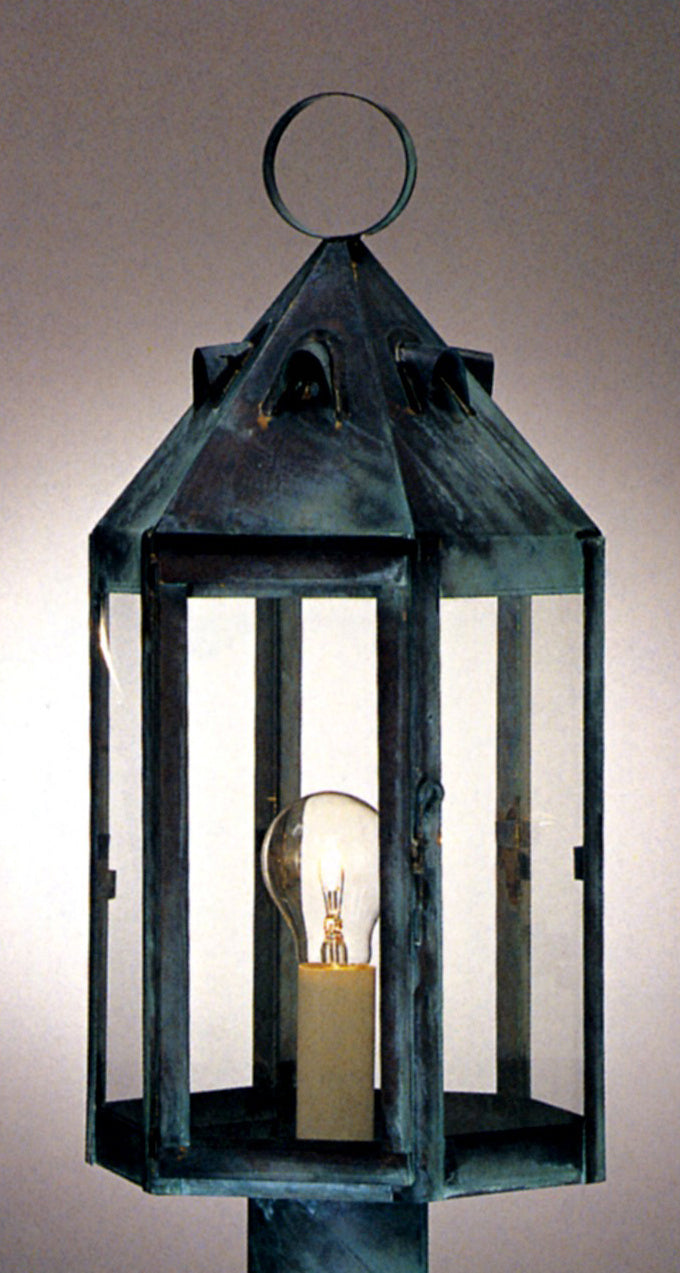 Genie House 68012VGC One Light Post Mount, Verdi Green