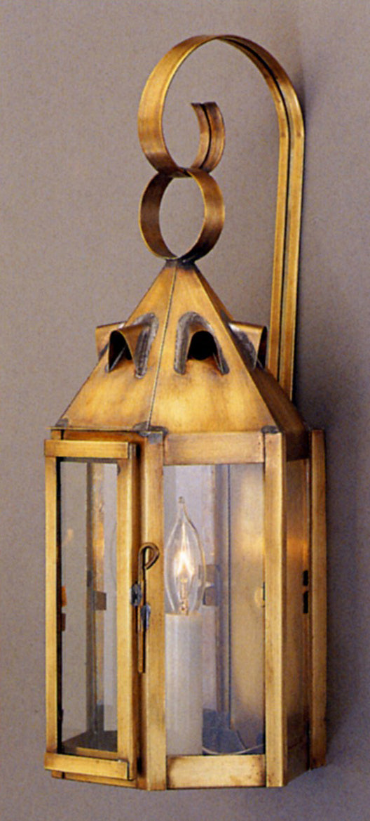 Genie House 68101ABC One Light Wall Mount, Antique Brass