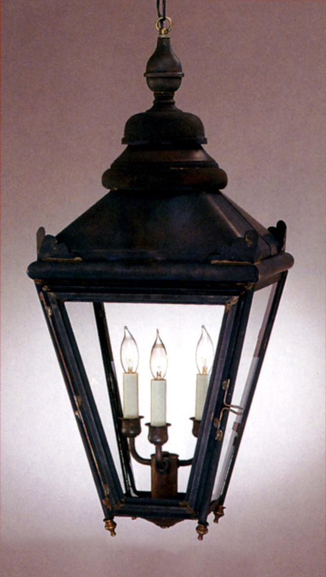 Genie House 82113DCC Three Light Pendant, Dark Copper