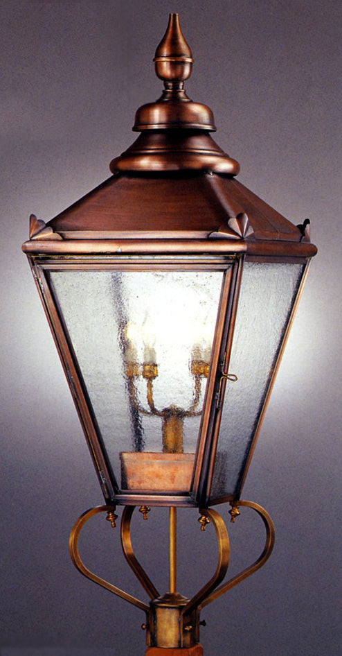 Genie House 82122ACS Five Light Post Mount, Antique Copper