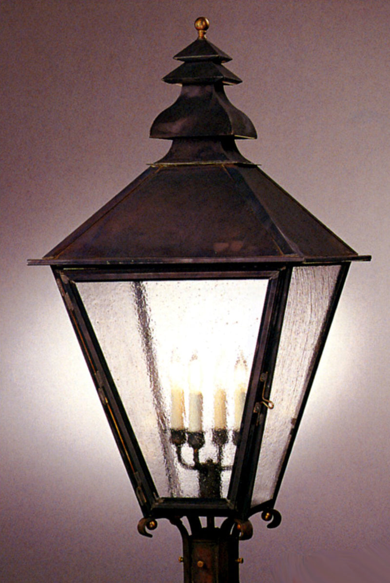 Genie House 84022DCS Four Light Post Mount, Dark Copper
