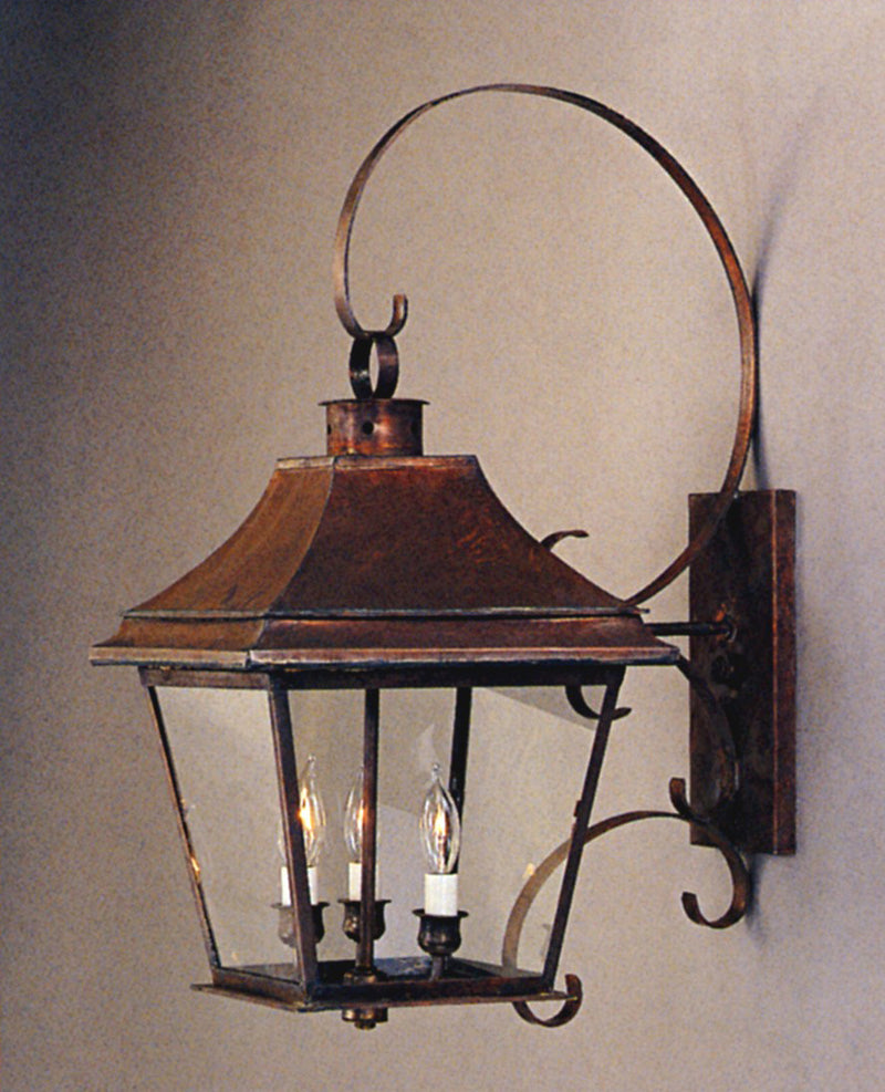 Genie House 88311DBC Three Light Wall Mount, Dark Brass