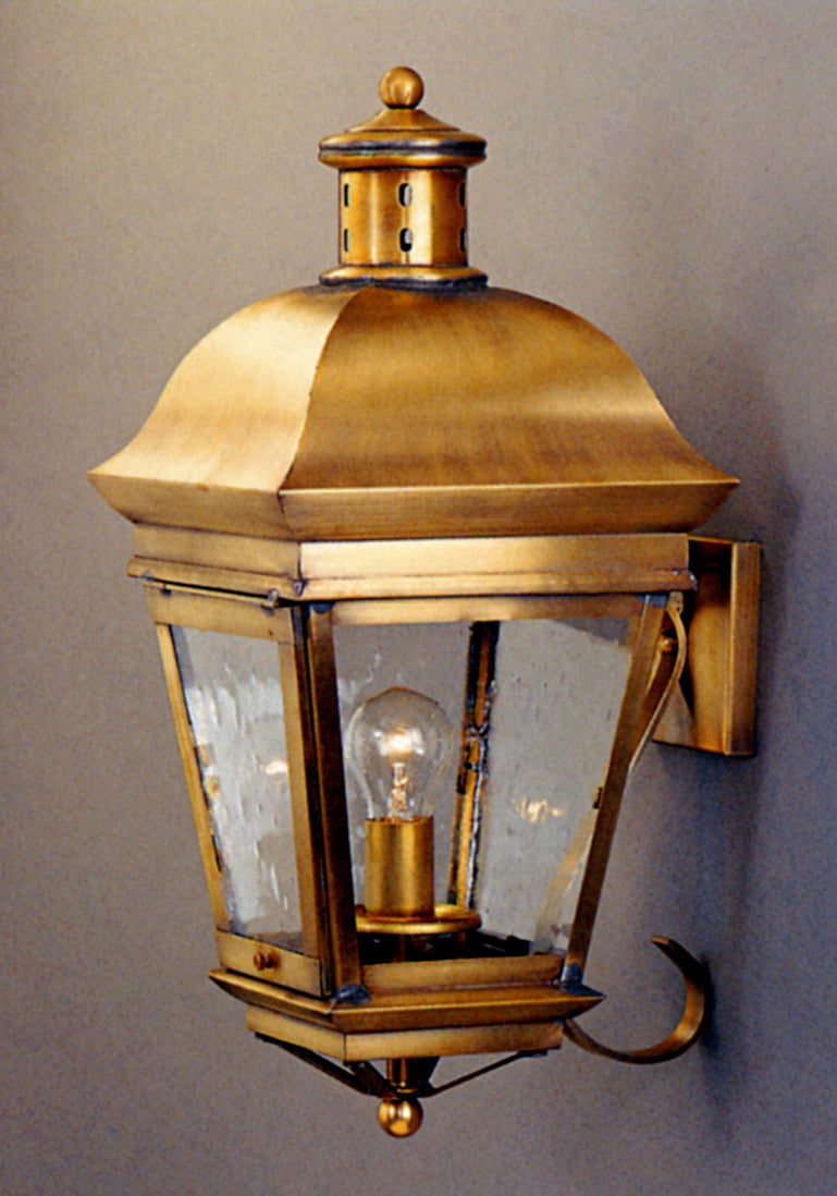 Genie House 89701ABSS One Light Wall Mount, Antique Brass