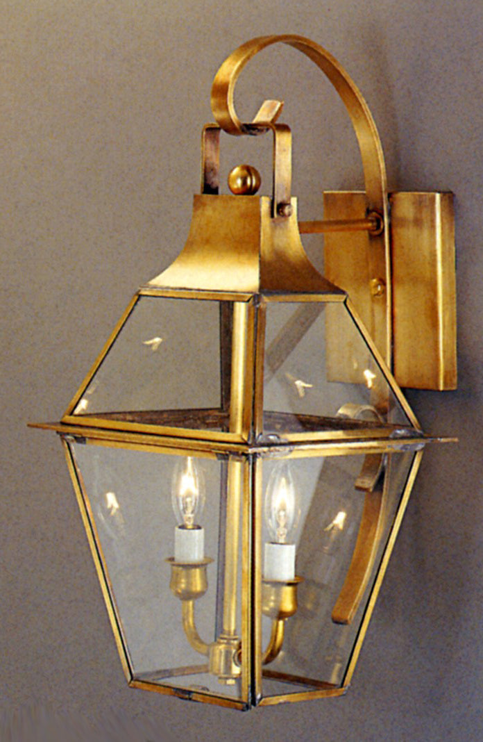 Genie House 90501ABC Two Light Wall Mount, Antique Brass