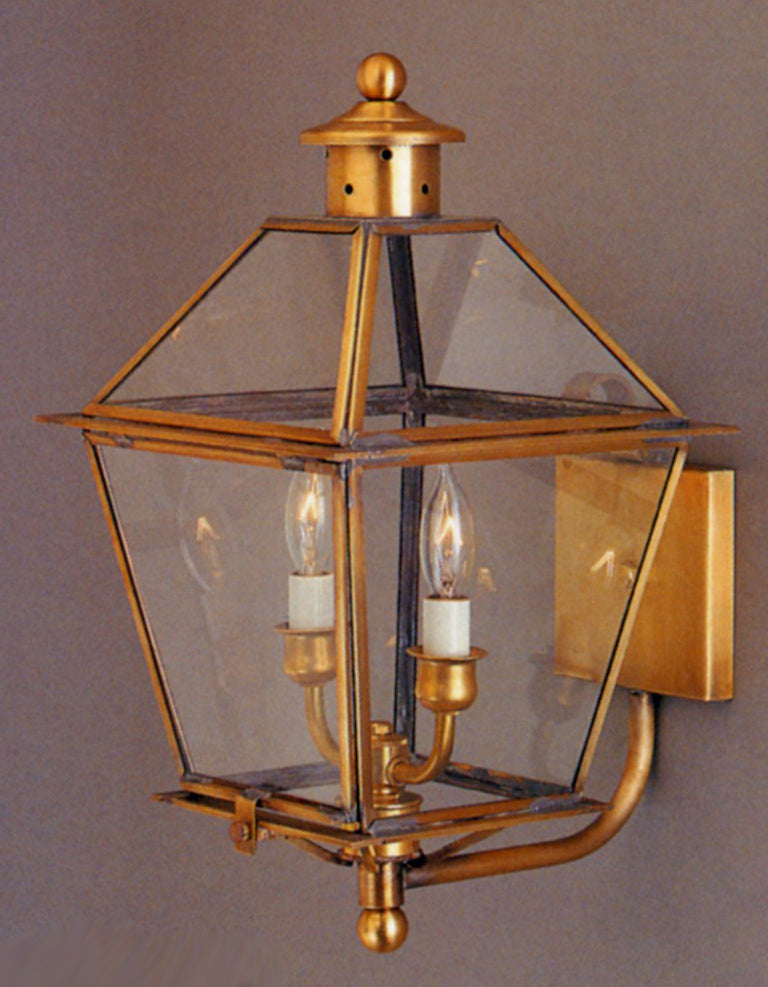 Genie House 91411ABC Two Light Wall Mount, Antique Brass