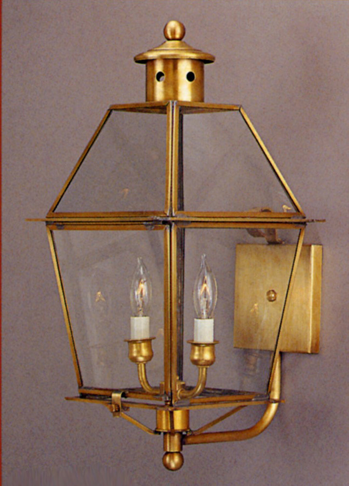 Genie House 93001ABC Two Light Wall Mount, Antique Brass