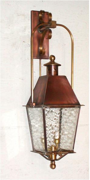 Genie House 95011ACSS Three Light Wall Mount, Antique Copper