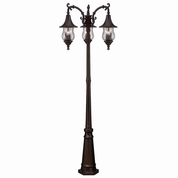 Acclaim Lighting 3409ABZ Three Head Surface Mount Post Light, Architectural Bronze