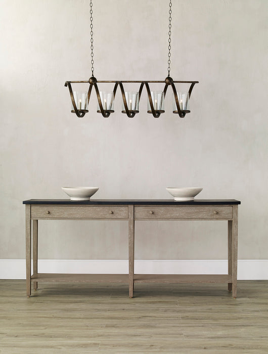 Currey and Company 9915 Five Light Chandelier, Pyrite Bronze