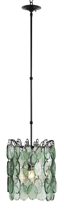 Currey and Company 9920 One Light Pendant, Satin Black
