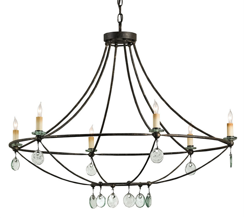 Currey and Company 9921 Six Light Chandelier, Mayfair