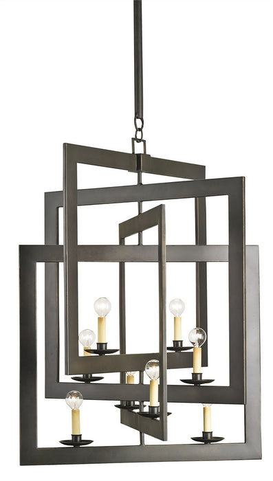 Currey and Company 9927 Eight Light Chandelier, Bronze Gold