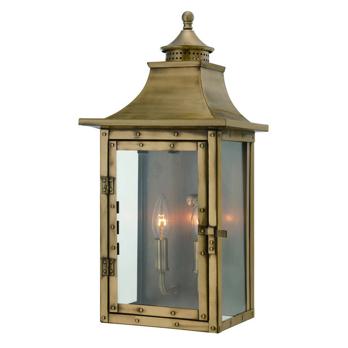 Acclaim Lighting 8312AB Two Light Wall Sconce, Aged Brass